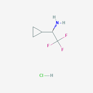 molecular formula C5H9ClF3N B1442555 (1S)-1-环丙基-2,2,2-三氟乙胺盐酸盐 CAS No. 1338377-73-3