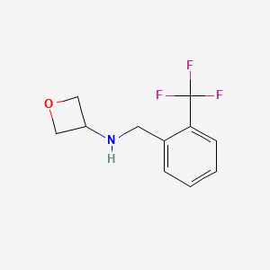 molecular formula C11H12F3NO B1442556 N-[2-(三氟甲基)苄基]氧杂环-3-胺 CAS No. 1339894-12-0