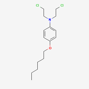 ANILINE, N,N-BIS(2-CHLOROETHYL)-p-HEXYLOXY-