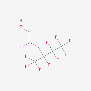 B1442558 4,5,5,6,6,6-Hexafluoro-2-iodo-4-(trifluoromethyl)hexan-1-ol CAS No. 1350637-23-8