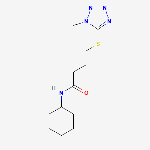 N-Cyclohexyl-4-((1-methyl-1H-tetrazol-5-yl)thio)butanamide