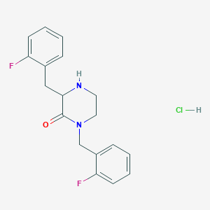 molecular formula C18H19ClF2N2O B1442564 1,3-双(2-氟苄基)哌嗪-2-酮盐酸盐 CAS No. 1332528-24-1