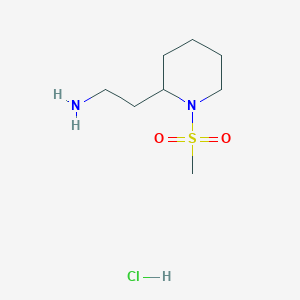 molecular formula C8H19ClN2O2S B1442566 2-(1-(甲磺酰基)哌啶-2-基)乙胺盐酸盐 CAS No. 1018307-27-1