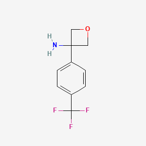 B1442570 3-(4-(Trifluoromethyl)phenyl)oxetan-3-amine CAS No. 1349972-67-3