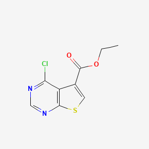 molecular formula C9H7ClN2O2S B1442573 4-氯噻吩并[2,3-d]嘧啶-5-羧酸乙酯 CAS No. 1216013-63-6