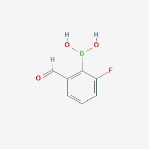 molecular formula C7H6BFO3 B1442589 Ácido 2-fluoro-6-formilfenilborónico CAS No. 1938062-31-7