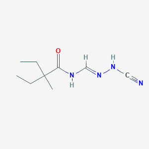 N-[(E)-(cyanohydrazinylidene)methyl]-2-ethyl-2-methylbutanamide