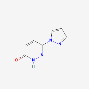 molecular formula C7H6N4O B1442590 6-(1H-pyrazol-1-yl)pyridazin-3-ol CAS No. 1334373-16-8