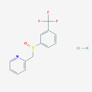 2-{[3-(Trifluoromethyl)benzene-1-sulfinyl]methyl}pyridine--hydrogen chloride (1/1)