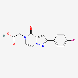 [2-(4-fluorophenyl)-4-oxopyrazolo[1,5-a]pyrazin-5(4H)-yl]acetic acid