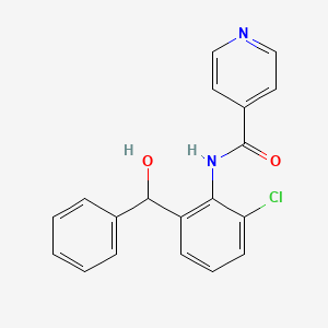 N-{2-Chloro-6-[hydroxy(phenyl)methyl]phenyl}pyridine-4-carboxamide