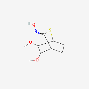 molecular formula C9H15NO3S B14426018 N-(5,6-Dimethoxy-2-thiabicyclo[2.2.2]octan-3-ylidene)hydroxylamine CAS No. 83369-31-7