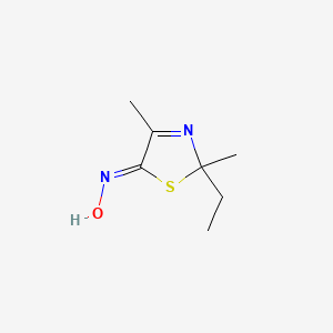 molecular formula C7H12N2OS B14426024 (NZ)-N-(2-ethyl-2,4-dimethyl-1,3-thiazol-5-ylidene)hydroxylamine 