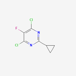 molecular formula C7H5Cl2FN2 B1442605 4,6-二氯-2-环丙基-5-氟嘧啶 CAS No. 617716-22-0