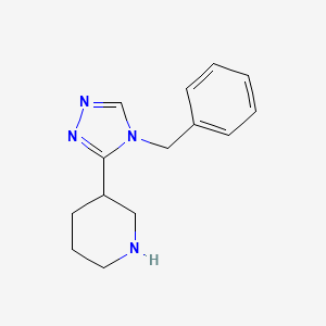 B1442613 3-(4-Benzyl-1,2,4-triazol-3-yl)piperidine CAS No. 1306739-67-2