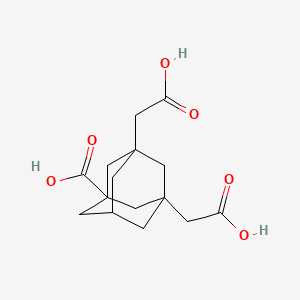 molecular formula C15H20O6 B1442615 3,5-双(羧甲基)金刚烷-1-甲酸 CAS No. 1338494-79-3