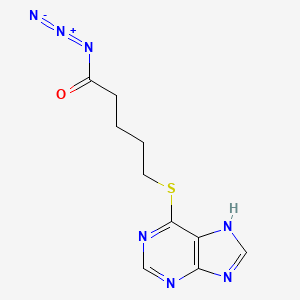 5-[(7H-Purin-6-yl)sulfanyl]pentanoyl azide