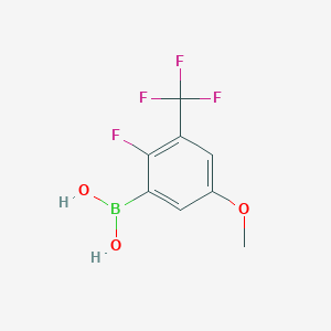 molecular formula C8H7BF4O3 B1442622 2-氟-5-甲氧基-3-(三氟甲基)苯硼酸 CAS No. 1772622-44-2