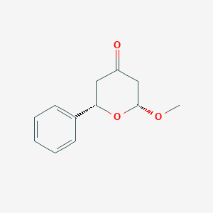 (2R,6S)-2-methoxy-6-phenyloxan-4-one