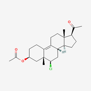 [(3S,5R,6R,8S,13S,14S,17S)-17-acetyl-6-chloro-5,13-dimethyl-2,3,4,6,7,8,11,12,14,15,16,17-dodecahydro-1H-cyclopenta[a]phenanthren-3-yl] acetate