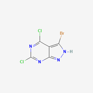 molecular formula C5HBrCl2N4 B1442634 3-溴-4,6-二氯-1H-吡唑并[3,4-d]嘧啶 CAS No. 944902-17-4