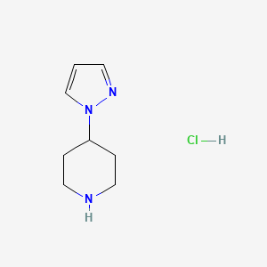 molecular formula C8H14ClN3 B1442636 4-(1H-pyrazol-1-yl)piperidine hydrochloride CAS No. 690261-87-1