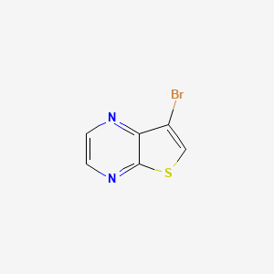 molecular formula C6H3BrN2S B1442637 7-溴噻吩并[2,3-b]吡嗪 CAS No. 1126824-72-3
