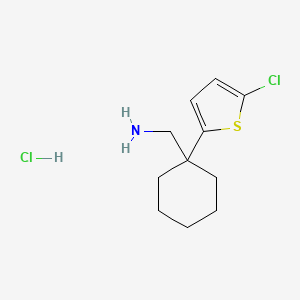 molecular formula C11H17Cl2NS B1442638 ([1-(5-氯-2-噻吩基)环己基]甲基)胺盐酸盐 CAS No. 1332530-29-6