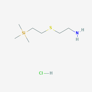 2-{[2-(Trimethylsilyl)ethyl]sulfanyl}ethan-1-amine--hydrogen chloride (1/1)