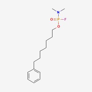 molecular formula C15H25FNO2P B14426433 Phosphonofluoridic acid, dimethyl-, 7-phenylheptyl ester CAS No. 85473-39-8