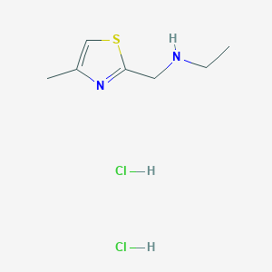 molecular formula C7H14Cl2N2S B1442652 N-[(4-甲基-1,3-噻唑-2-基)甲基]乙胺二盐酸盐 CAS No. 1189975-89-0