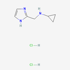 molecular formula C7H13Cl2N3 B1442653 N-(1H-Imidazol-2-ylmethyl)cyclopropanaminedihydrochloride CAS No. 1332531-25-5