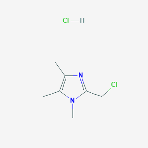 molecular formula C7H12Cl2N2 B1442654 2-(chloromethyl)-1,4,5-trimethyl-1H-imidazole hydrochloride CAS No. 1251762-13-6