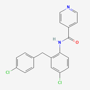 N-{4-Chloro-2-[(4-chlorophenyl)methyl]phenyl}pyridine-4-carboxamide