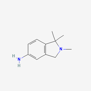 molecular formula C11H16N2 B1442661 5-氨基-1,1,2-三甲基异吲哚啉 CAS No. 1092794-94-9