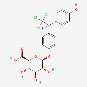 beta-D-Glucopyranosiduronic acid, 4-(2,2,2-trichloro-1-(4-hydroxyphenyl)ethyl)phenyl