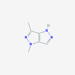 molecular formula C6H8N4 B1442665 1,3-Dimethyl-1,4-dihydropyrazolo[4,3-c]pyrazole CAS No. 1239785-67-1