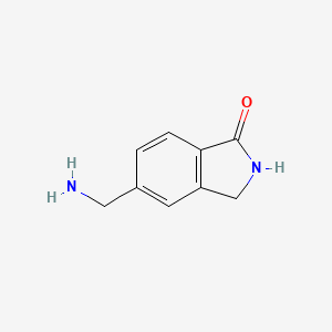 molecular formula C9H10N2O B1442666 5-(Aminomethyl)isoindolin-1-one CAS No. 1334479-23-0
