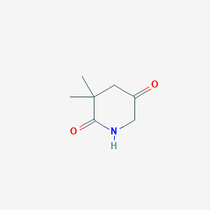 molecular formula C7H11NO2 B1442668 3,3-Dimethylpiperidine-2,5-dione CAS No. 2059987-11-8