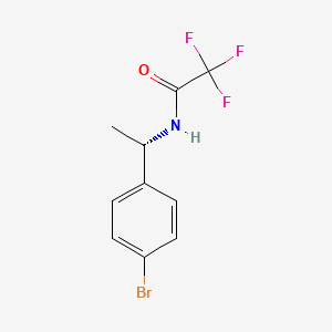 molecular formula C10H9BrF3NO B1442669 (S)-N-(1-(4-bromophenyl)ethyl)-2,2,2-trifluoroacetamide CAS No. 182141-70-4