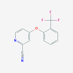 molecular formula C13H7F3N2O B1442672 4-(2-Trifluoromethylphenoxy)pyridine-2-carbonitrile CAS No. 1219454-15-5