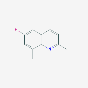 molecular formula C11H10FN B1442680 6-Fluoro-2,8-dimethylquinoline CAS No. 1412258-20-8