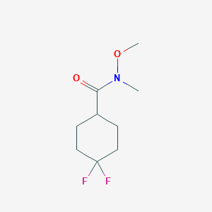 molecular formula C9H15F2NO2 B1442685 4,4-Difluoro-N-methoxy-N-methylcyclohexanecarboxamide CAS No. 917383-03-0