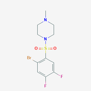 molecular formula C11H13BrF2N2O2S B1442688 1-((2-溴-4,5-二氟苯基)磺酰)-4-甲基哌嗪 CAS No. 1229294-05-6