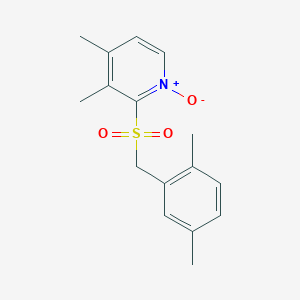 2-[(2,5-Dimethylphenyl)methanesulfonyl]-3,4-dimethyl-1-oxo-1lambda~5~-pyridine