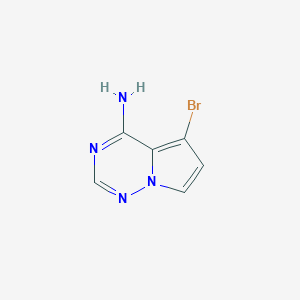 molecular formula C6H5BrN4 B1442695 5-溴吡咯并[2,1-f][1,2,4]三嗪-4-胺 CAS No. 937047-47-7