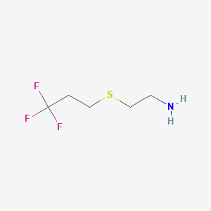 molecular formula C5H10F3NS B1442698 2-((3,3,3-Trifluoropropyl)thio)ethanamine CAS No. 1343672-04-7