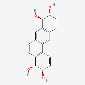 molecular formula C18H16O4 B14427016 Benz(a)abthracene-3,4,8,9-tetrol, 3,4,8,9-tetrahydro-, (3R-(3alpha,4beta,8alpha,9beta))- CAS No. 82050-46-2