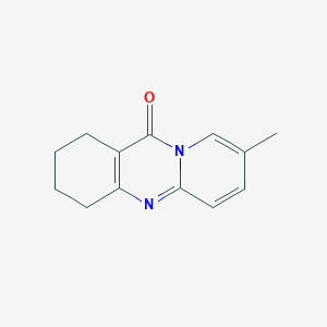 molecular formula C13H14N2O B14427028 8-Methyl-1,2,3,4-tetrahydro-11H-pyrido[2,1-b]quinazolin-11-one CAS No. 82957-97-9