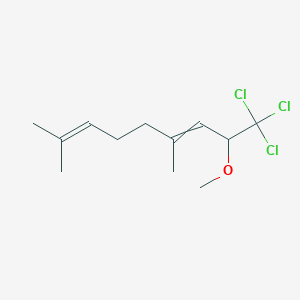 molecular formula C12H19Cl3O B14427032 9,9,9-Trichloro-8-methoxy-2,6-dimethylnona-2,6-diene CAS No. 82772-53-0